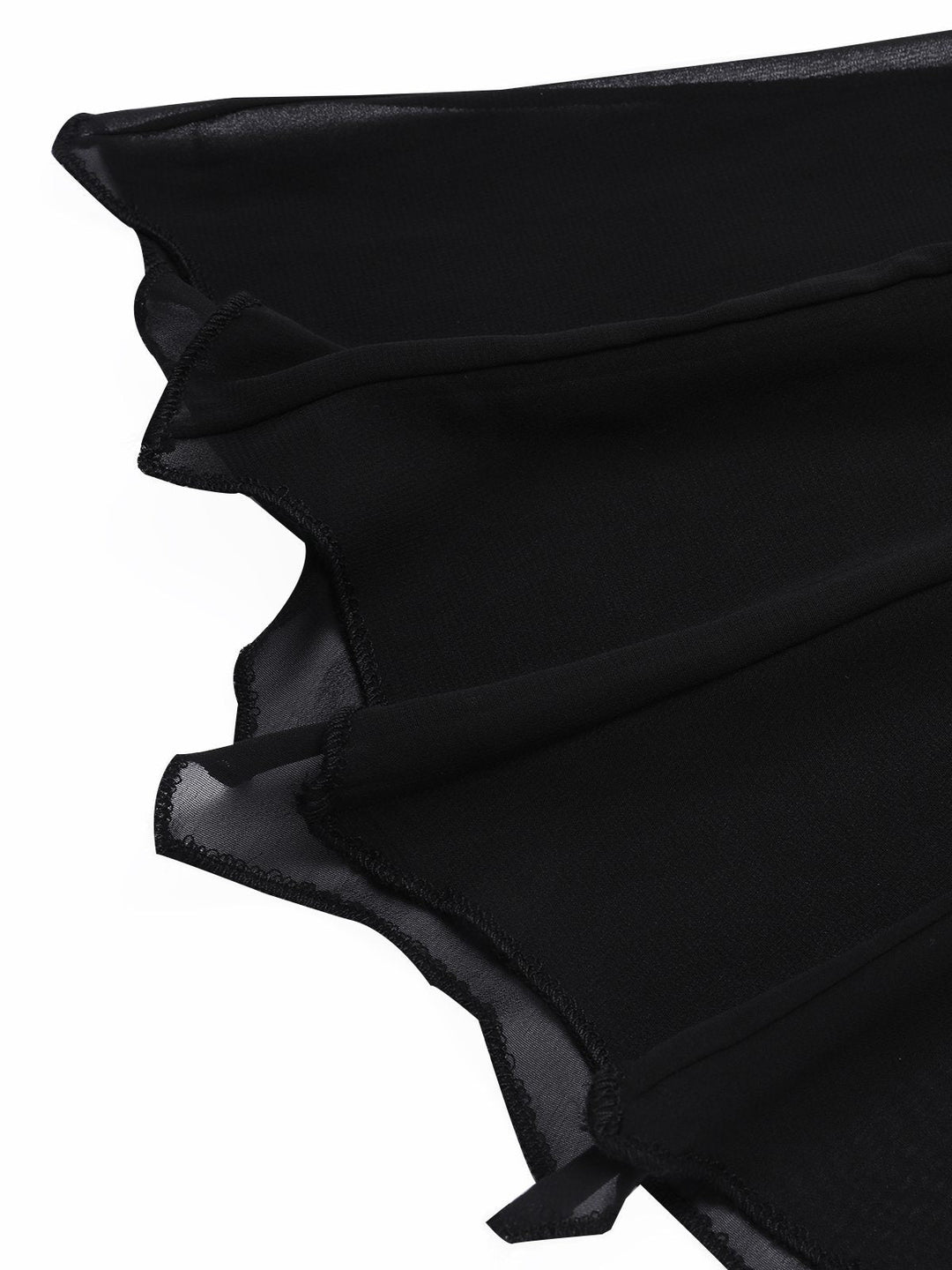 Black 1950s Solid Bat Wing Sheer Cape, vintage fashion, retro style - perfect for women who love vintage and retro fashion