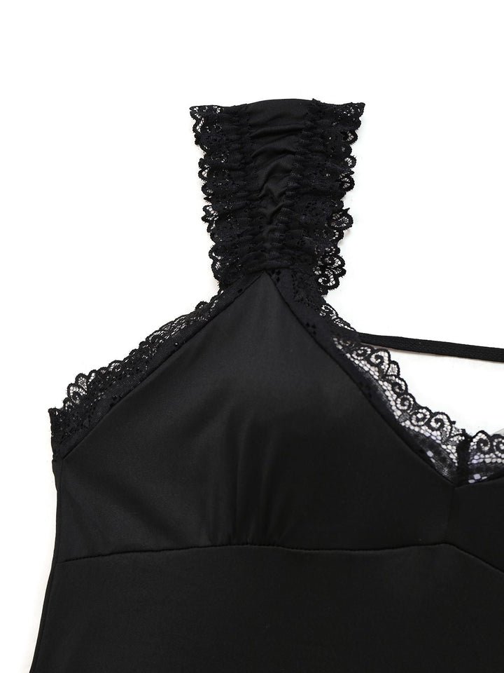 Black 1950s Solid Butterfly Backless Nightdress - vintage dress, retro fashion, rockabilly
