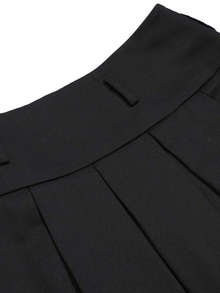 Black 1950s Solid Umbrella Skirt with Belt, vintage skirt, retro style - perfect for women who love vintage and retro fashion