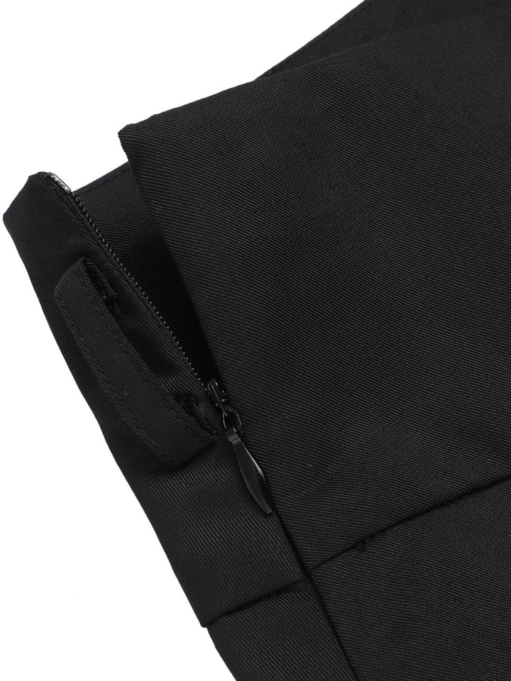 Black 1950s Solid Umbrella Skirt with Belt, vintage skirt, retro style - perfect for women who love vintage and retro fashion