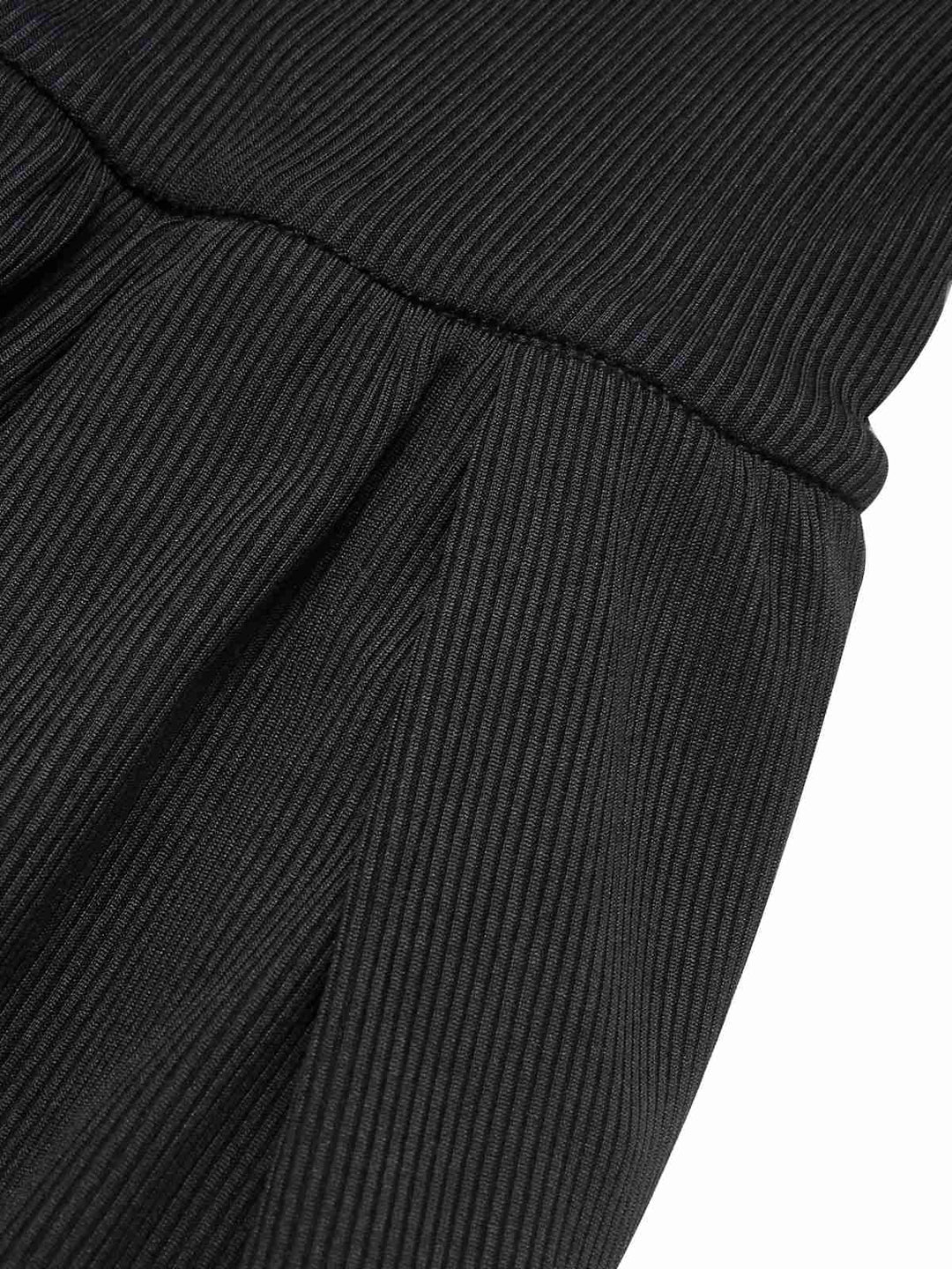 Black 1950s Solid V-Neck Spaghetti Straps Romper, vintage romper, retro jumpsuit - perfect for women who love vintage and retro fashion