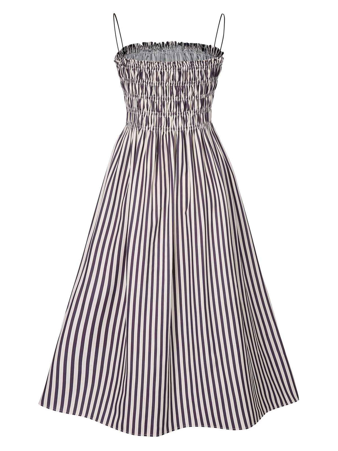 Black 1950s Stripe Wrinkles Spaghetti Straps Dress, vintage dress, retro fashion, rockabilly, pin-up fashion - perfect for women who love vintage and retro fashion