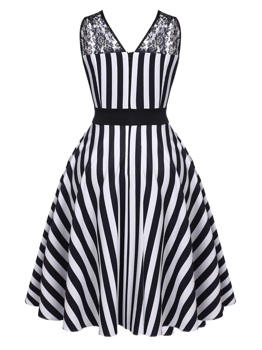 1950s Stripes Lace Swing Dress | 1950s | vintage dress, retro fashion