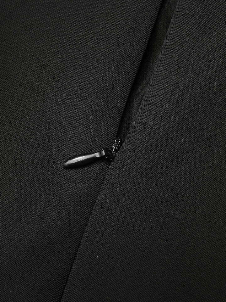 Black 1950s V-Neck Bow Mesh Dress: where 1950s romance meets her modern spirit
