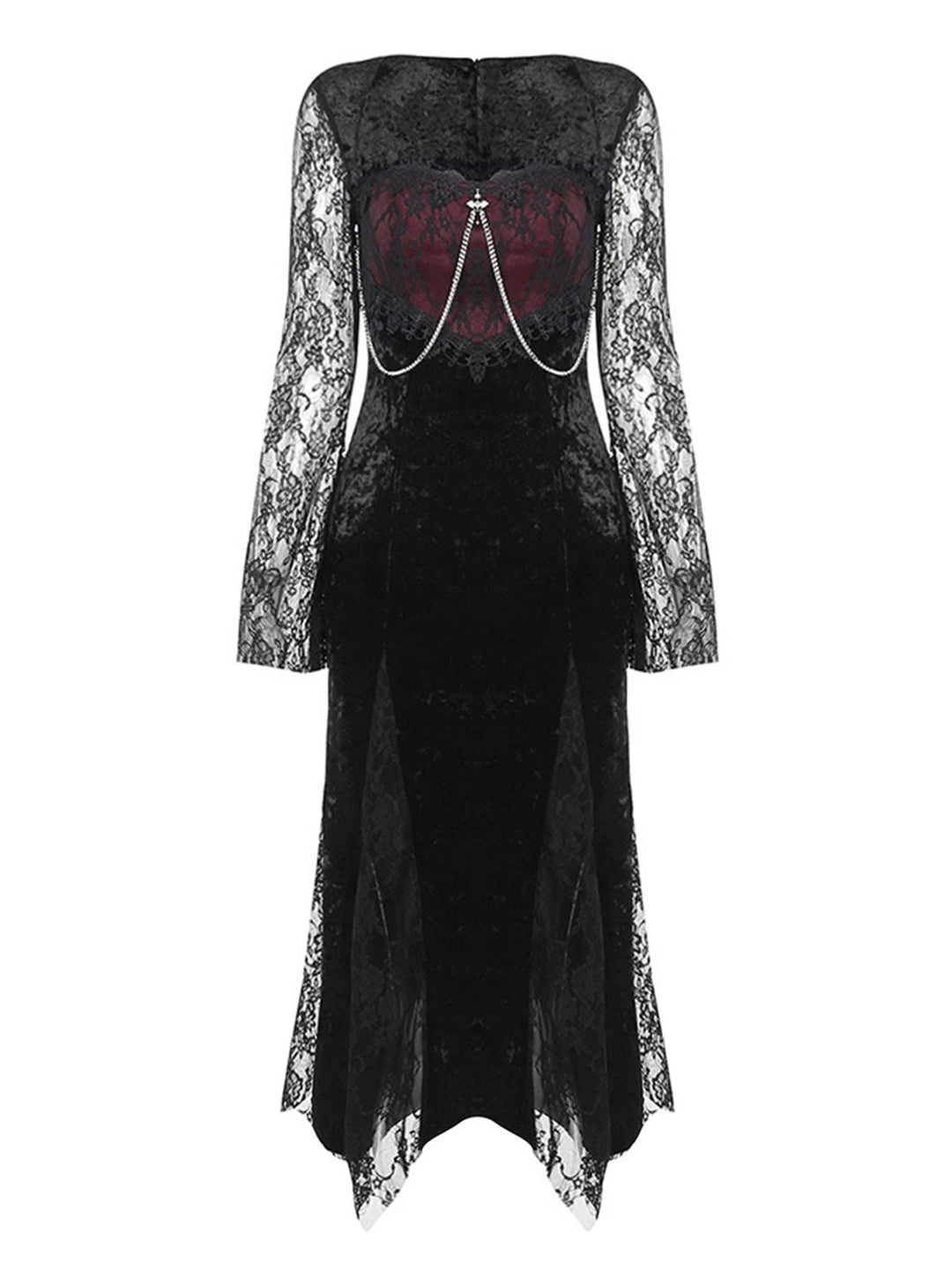 Black 1960s Halloween Slit Lace Dress, vintage dress, retro fashion, lace detail - perfect for women who love vintage and retro fashion