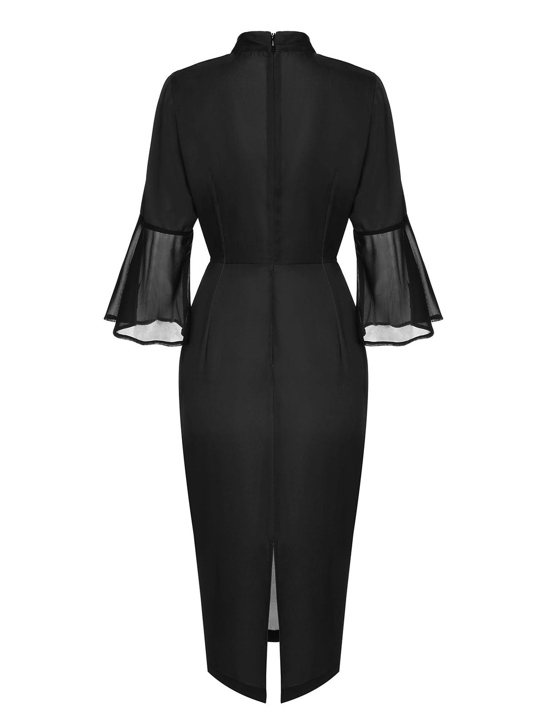 Black 1960s Halloween Spider Net Bell Pencil Dress, vintage dress, retro fashion - perfect for women who love vintage and retro fashion