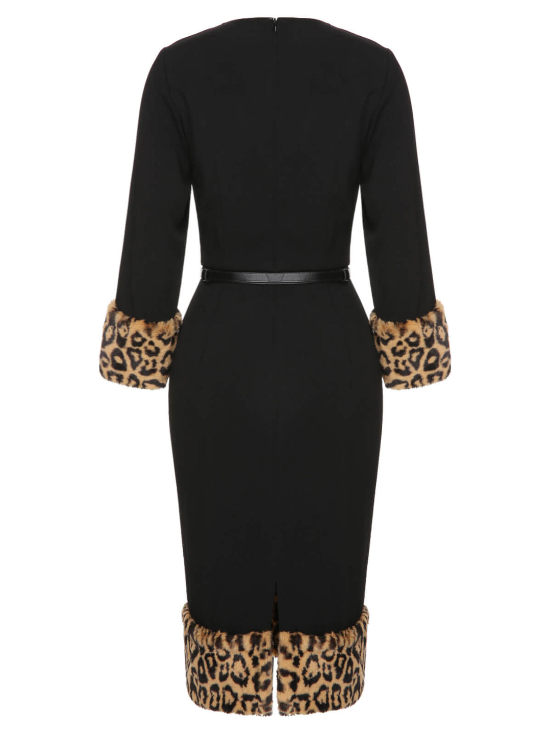 1960s Leopard Plush VNeck Pencil | 1960s | vintage dress, retro fashion