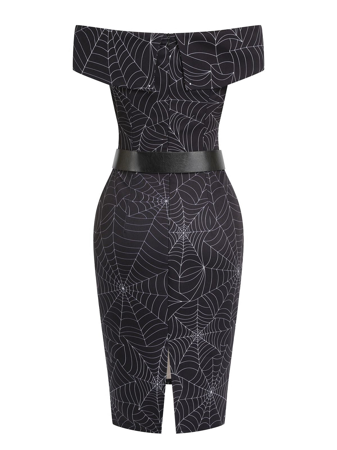 Black 1960s Off-shoulder Spider Web Dress, vintage dress, retro fashion - perfect for women who love vintage and retro fashion