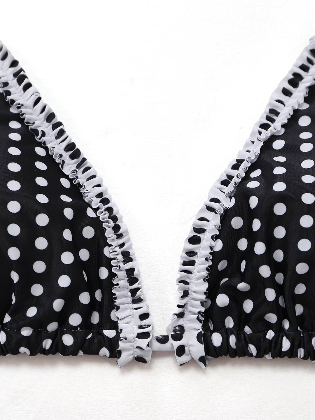 Black 1960s Polka Dot Lace Halter Bikini Set: beautiful vintage swimwear, retro swimsuit, pin-up style with timeless appeal