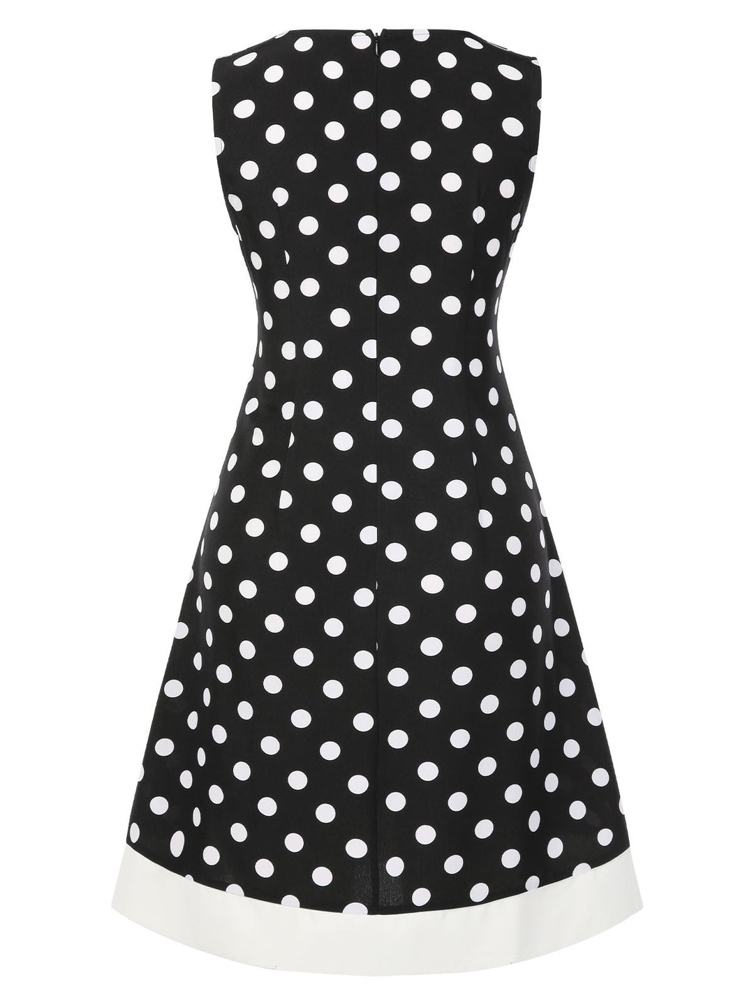 Black 1960s Polka Dot V-Neck Dress, vintage dress, retro fashion - perfect for women who love vintage and retro fashion