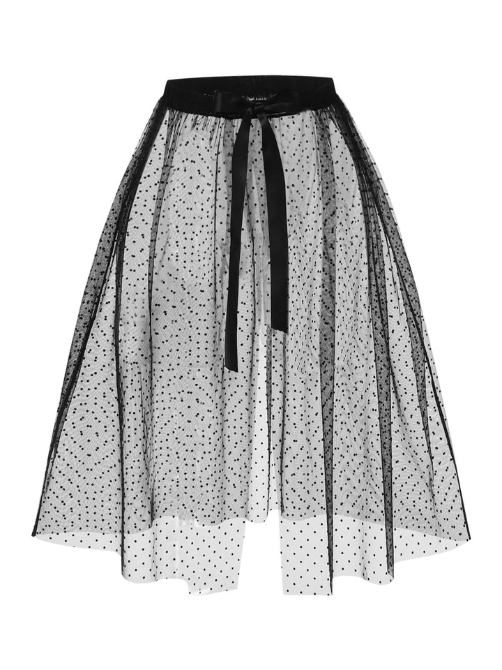 Black 1960s Polka Dots Mesh Cover-up, vintage fashion, retro style - perfect for women who love vintage and retro fashion