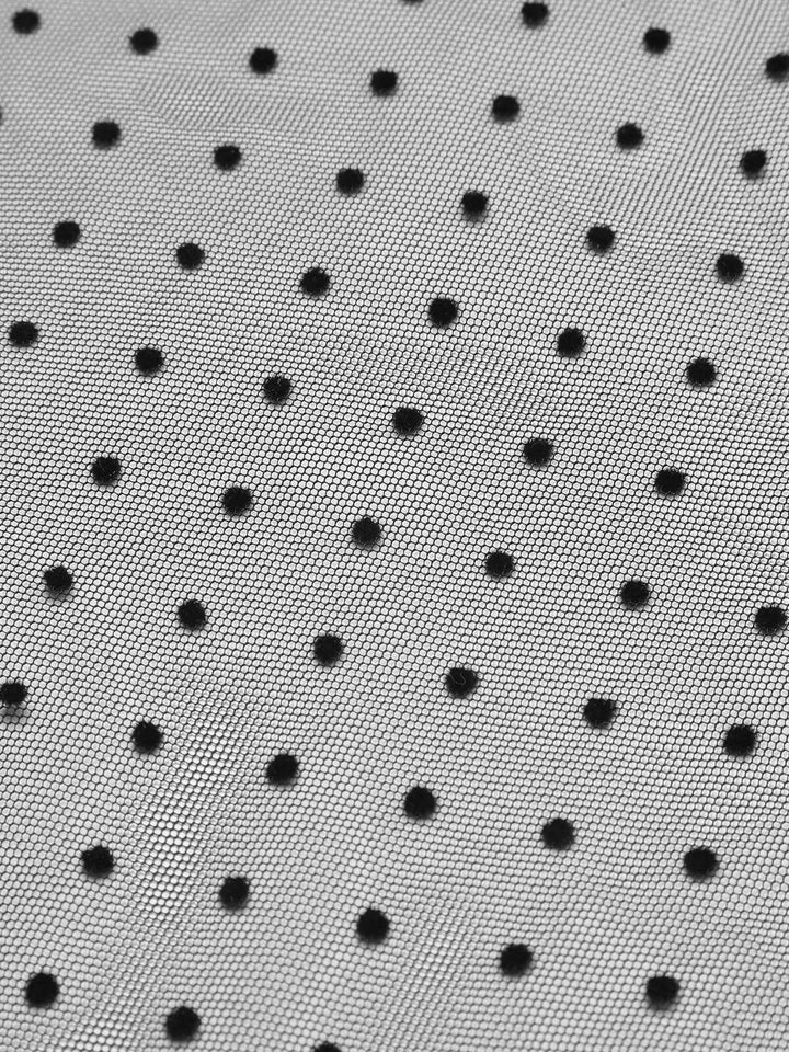 Black 1960s Polka Dots Mesh Cover-up, vintage fashion, retro style - perfect for women who love vintage and retro fashion