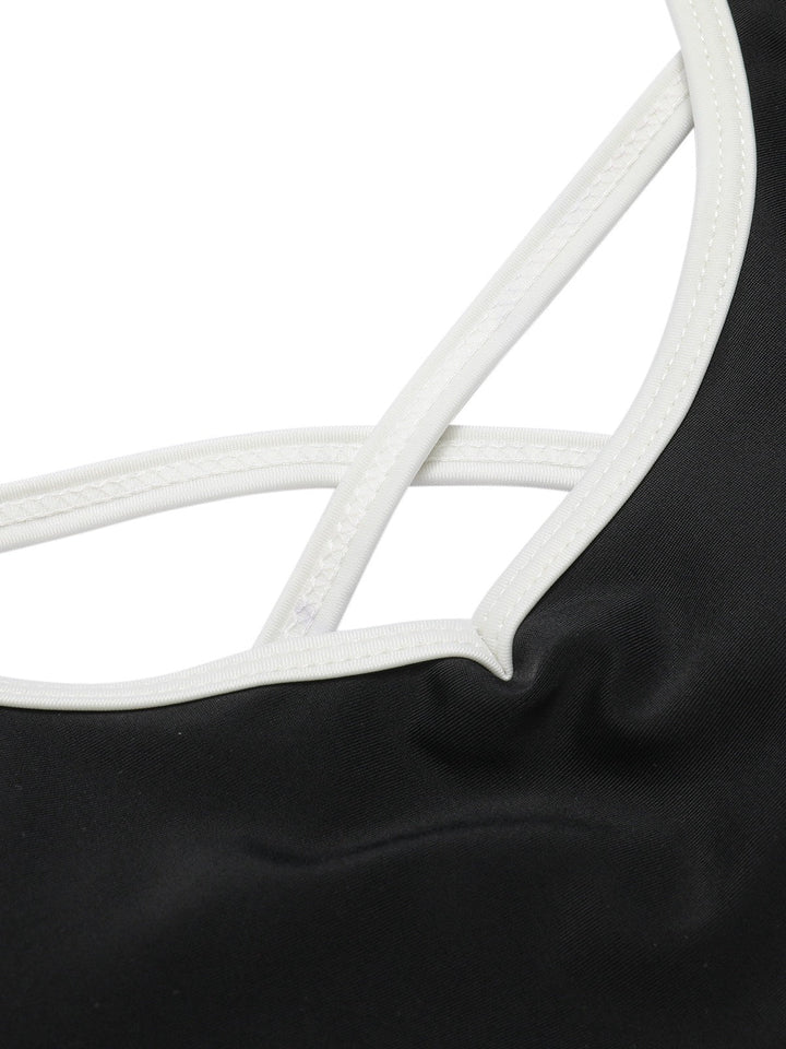 Black 1960s Puff Sleeves One-Piece Swimsuit, vintage swimsuit, pin-up swimwear - perfect for women who love vintage and retro fashion