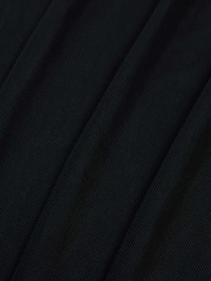 Black 1960s Solid Dolman Sleeve Loose Cover Up - vintage fashion, retro style, classic black