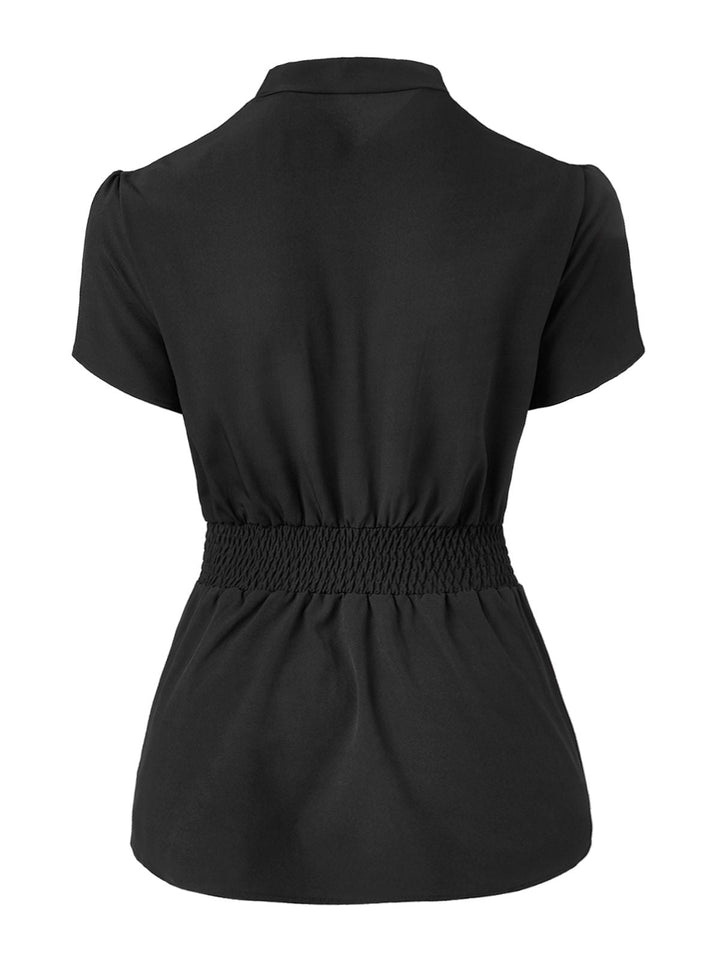 1960s Solid Pleated Petal Sleeve | 1960s | vintage blouse, retro top