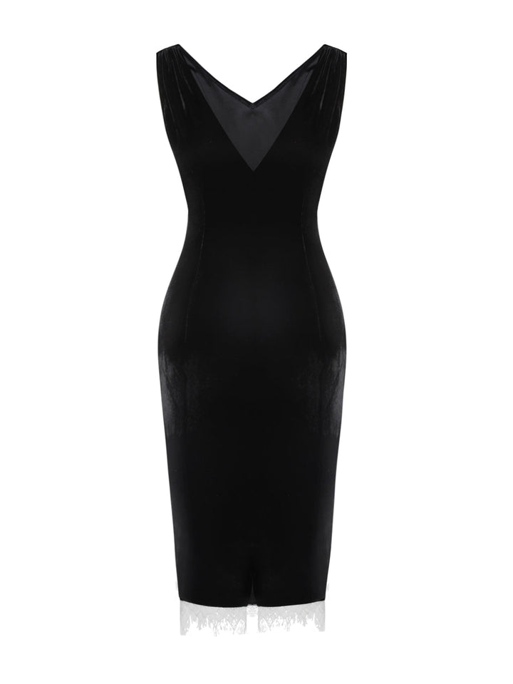 1960s Solid Velvet Bow Dress | 1960s | vintage dress, retro fashion