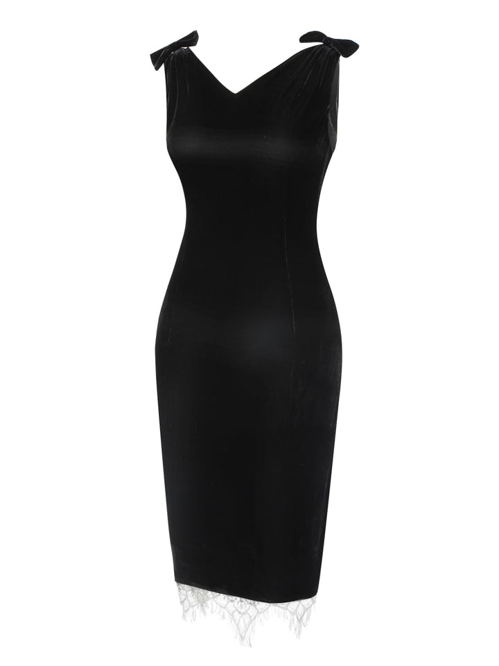 1960s Solid Velvet Bow Dress | 1960s | vintage dress, retro fashion