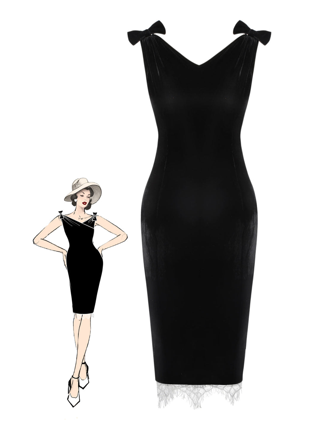 1960s Solid Velvet Bow Dress | 1960s | vintage dress, retro fashion