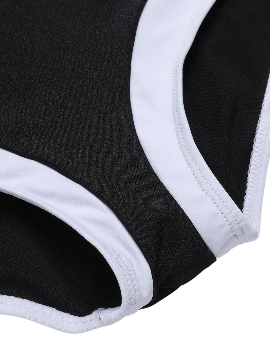 Black V-Neck Patchwork One-Piece Swimsuit, vintage swimsuit, swimwear - perfect for women who love vintage and retro fashion