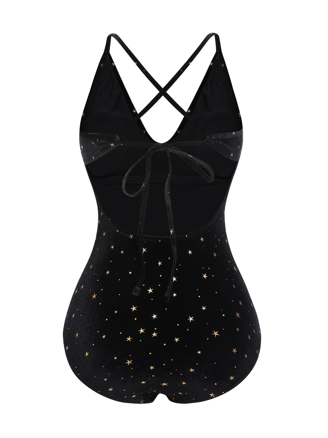 Velvet Back Cross Straps | vintage swimsuit, retro beachwear