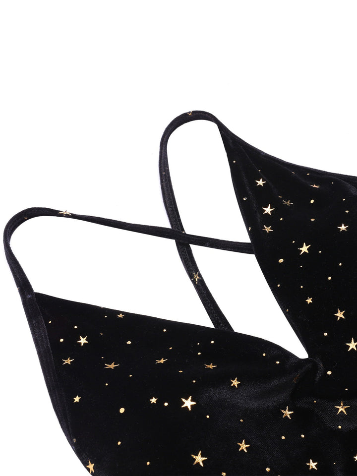 Velvet Back Cross Straps | vintage swimsuit, retro beachwear