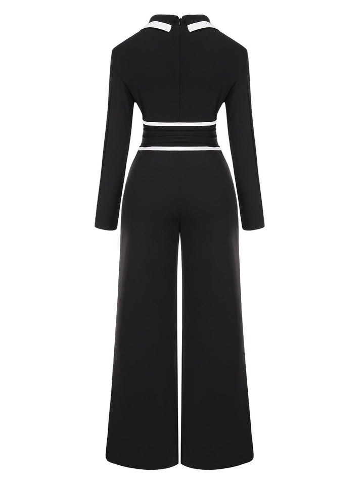 1970s Lapel Color Block Belted | 1970s | vintage romper, retro jumpsuit