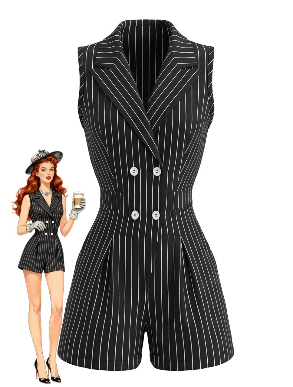 Black 1970s Vintage Classic Jumpsuit