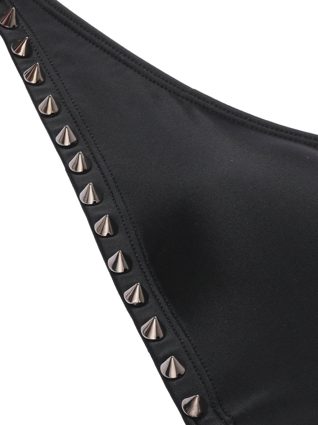 Black 1970s Studded Cutout One-Piece Swimsuit — 1970s poolside glamour meets sun-drenched confidence