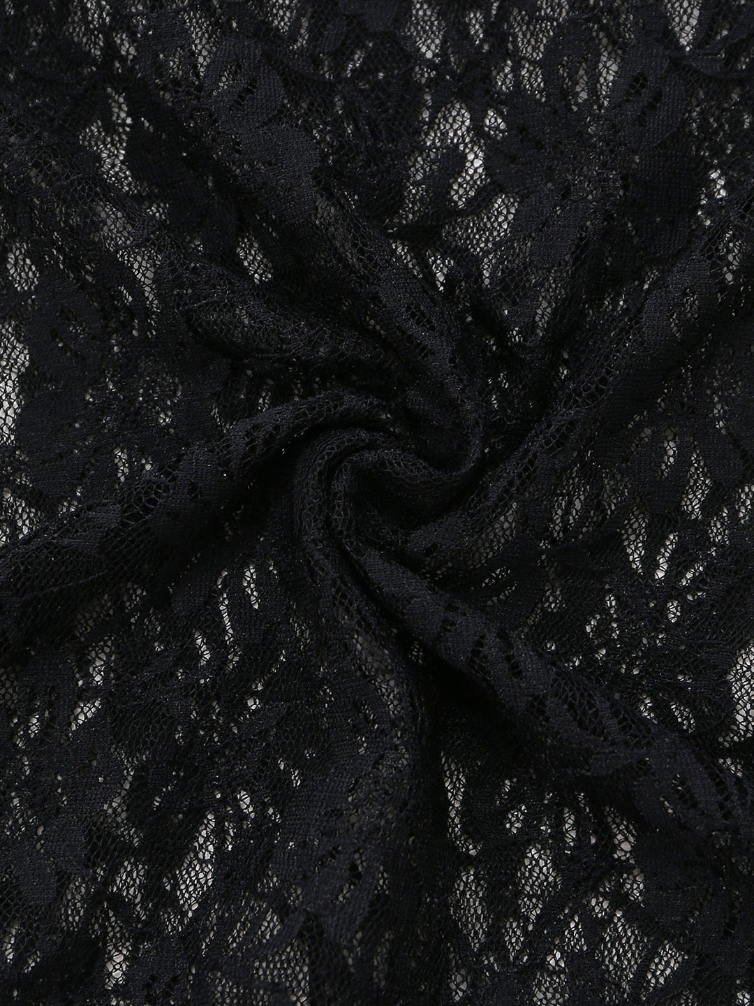 Black 1980s Lace Halter One-Piece Swimsuit