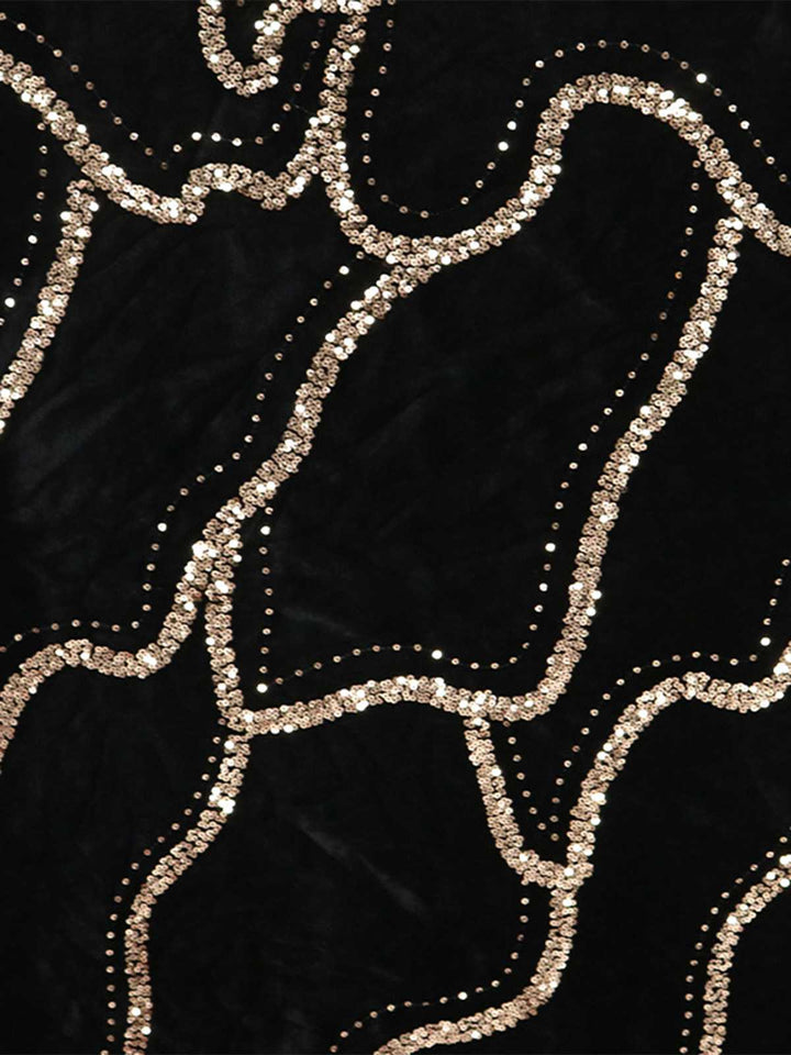 Black 1980s Strapless Sequin Bodycon Dress - vintage dress, retro fashion, classic black