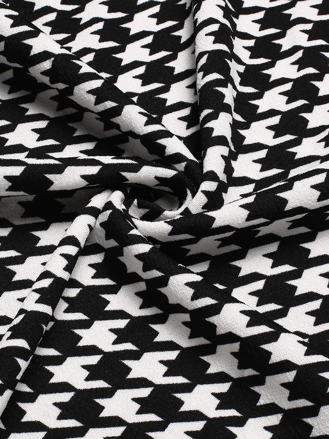 Black 1980s V-Neck Bow Houndstooth Dress, vintage dress, retro fashion - perfect for women who love vintage and retro fashion