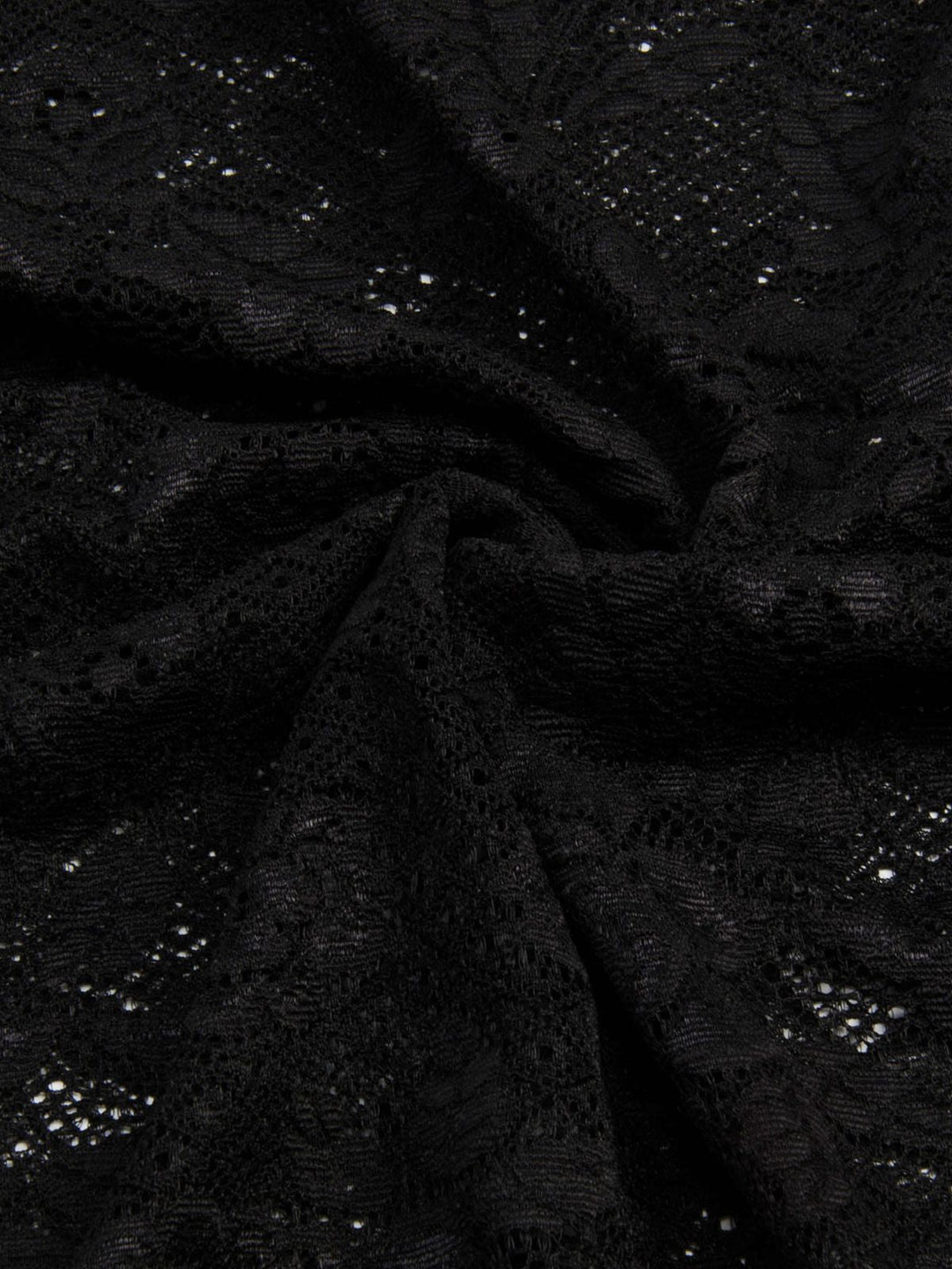 Black 1980s V-Neck Floral Lace Hooded Dress — the kind of 1980s dress that makes strangers smile
