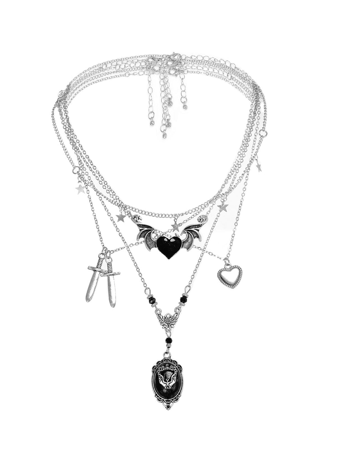 Black Gothic Metallic Halloween Necklace: timeless style reimagined