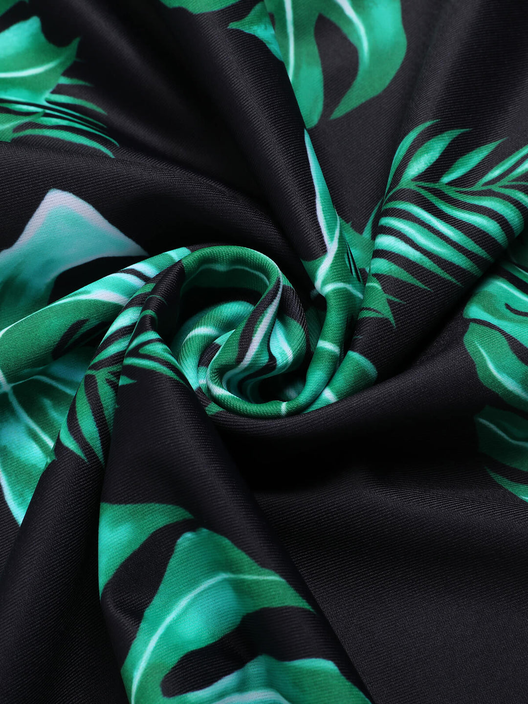 Black &amp; Green 1950s Tropical Skirted Swimsuit, vintage skirt, retro style - perfect for women who love vintage and retro fashion
