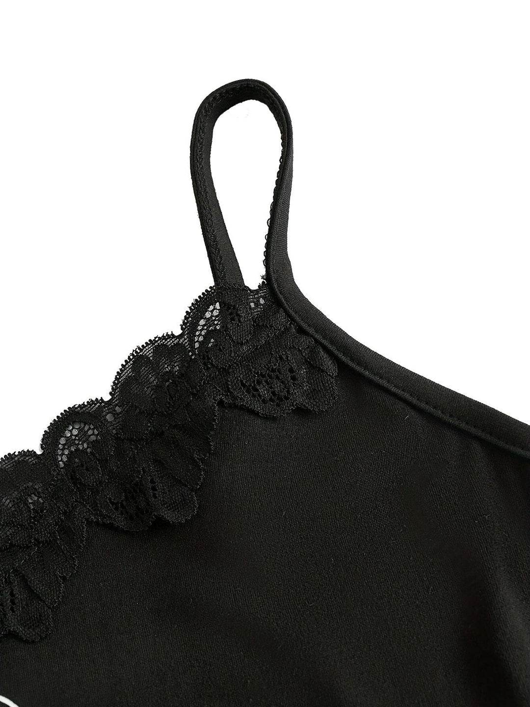 Black Halloween Cross Rhinestone Camisole — vintage elegance she can wear anywhere