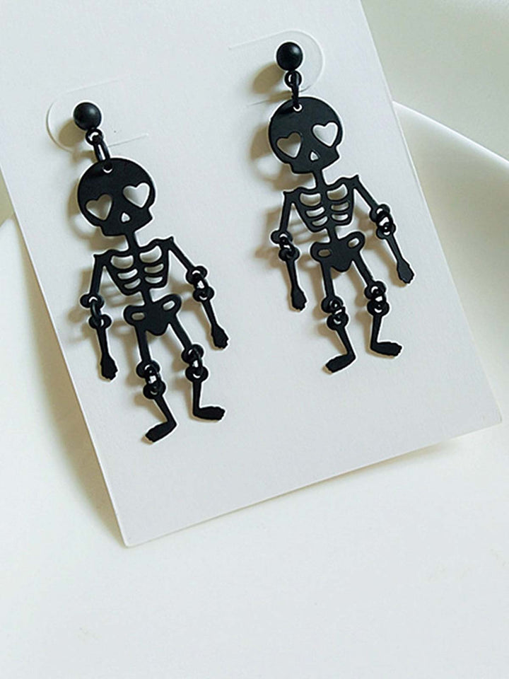 Black Halloween Skeleton Dangle Earrings: timeless style reimagined