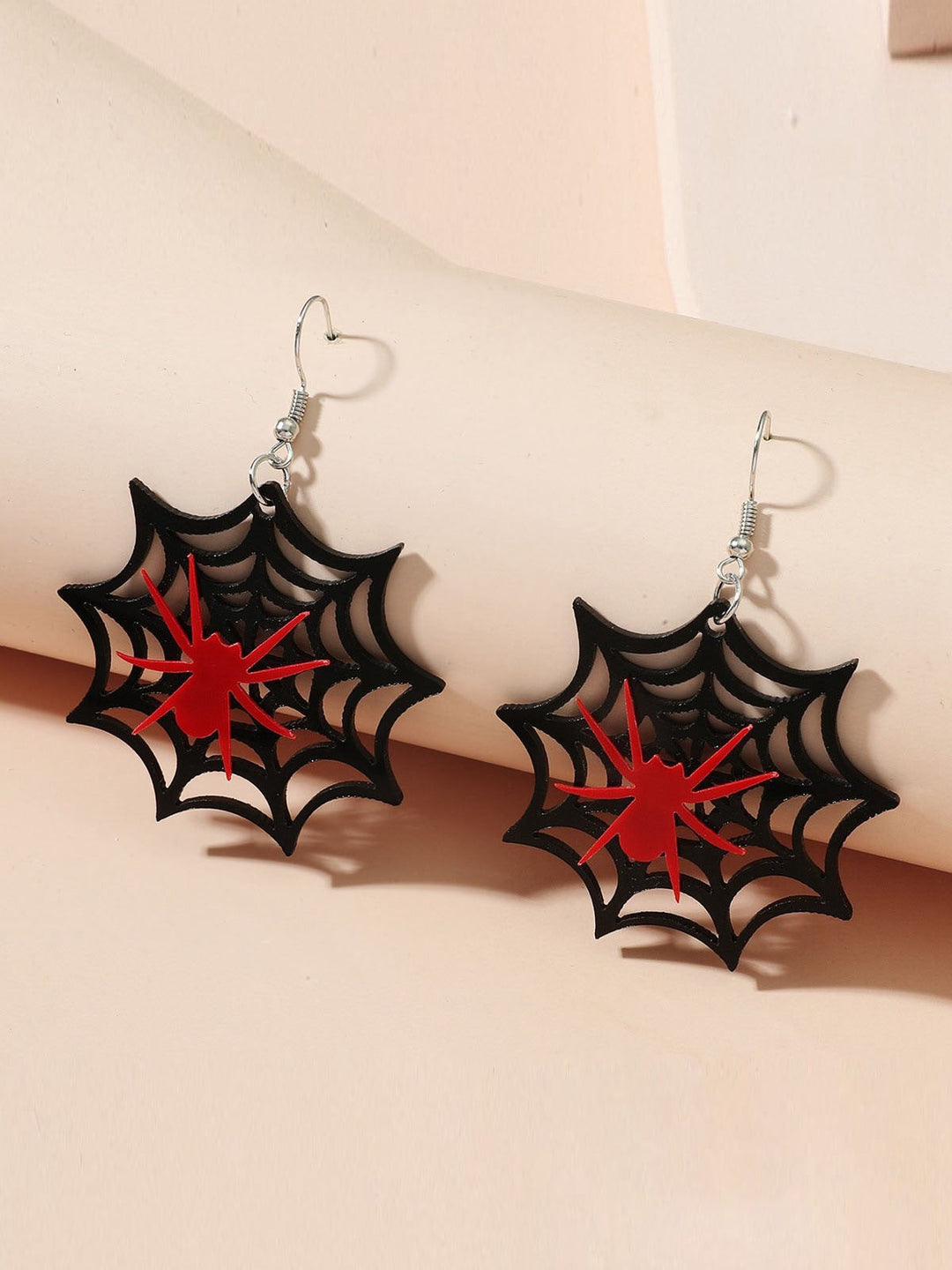 Black Halloween Spider Web Earrings, vintage fashion, retro style - perfect for women who love vintage and retro fashion