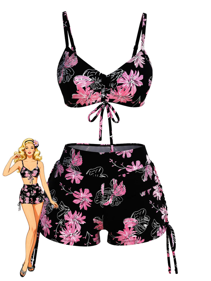 Pink &amp; Black Tankini