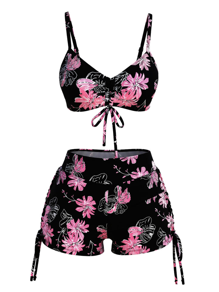 Pink &amp; Black Tankini 3
