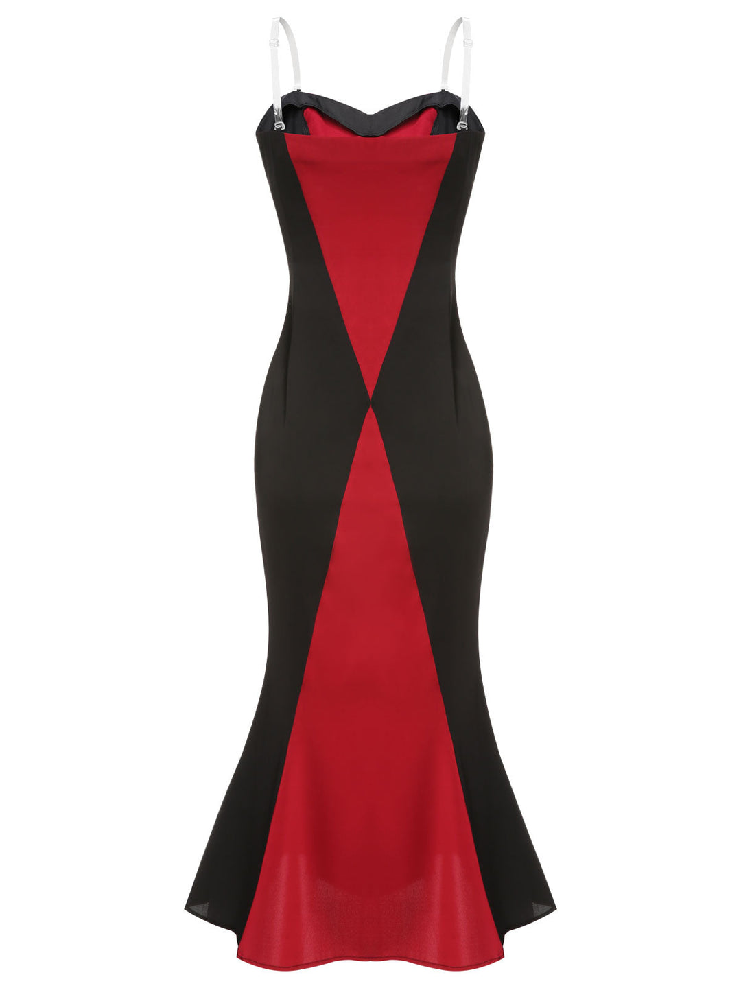 Black &amp; Red 1930s Halloween Fishtail Strap Dress, vintage dress, retro fashion - perfect for women who love vintage and retro fashion