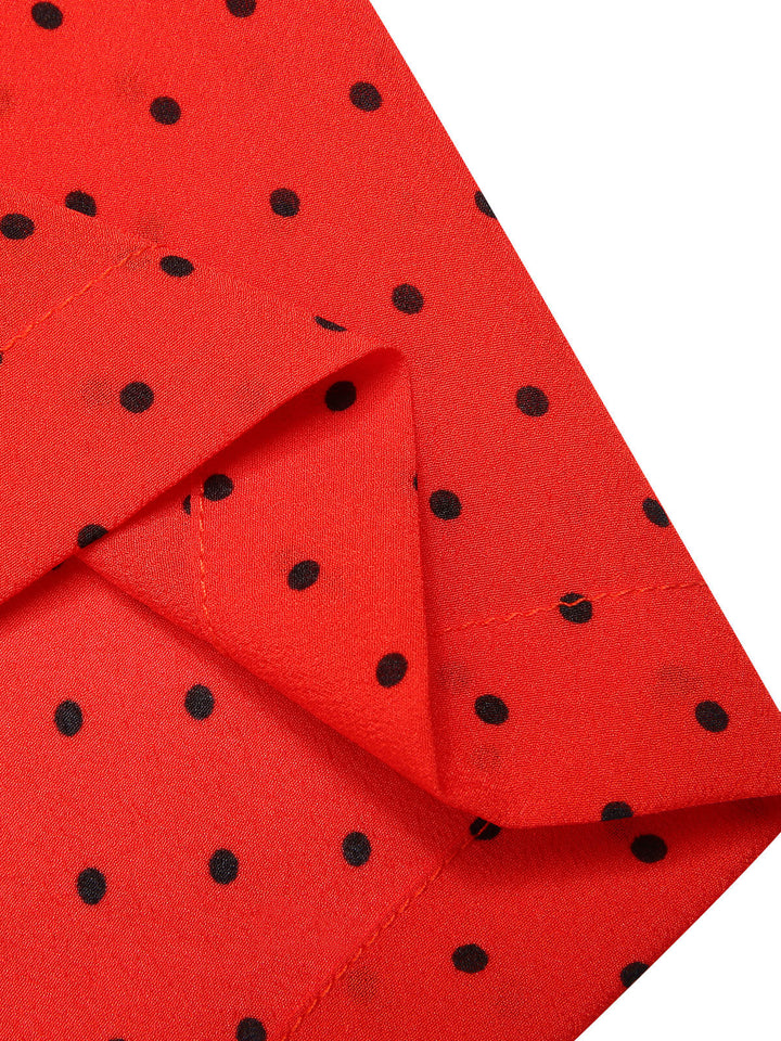 Black &amp; Red 1930s Polka Dot Patchwork Jumpsuit, vintage romper, retro jumpsuit - perfect for women who love vintage and retro fashion