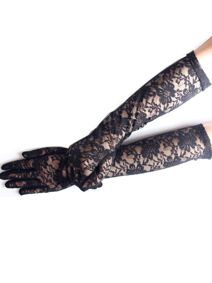 Black Vintage Floral Lace Gloves: timeless style reimagined