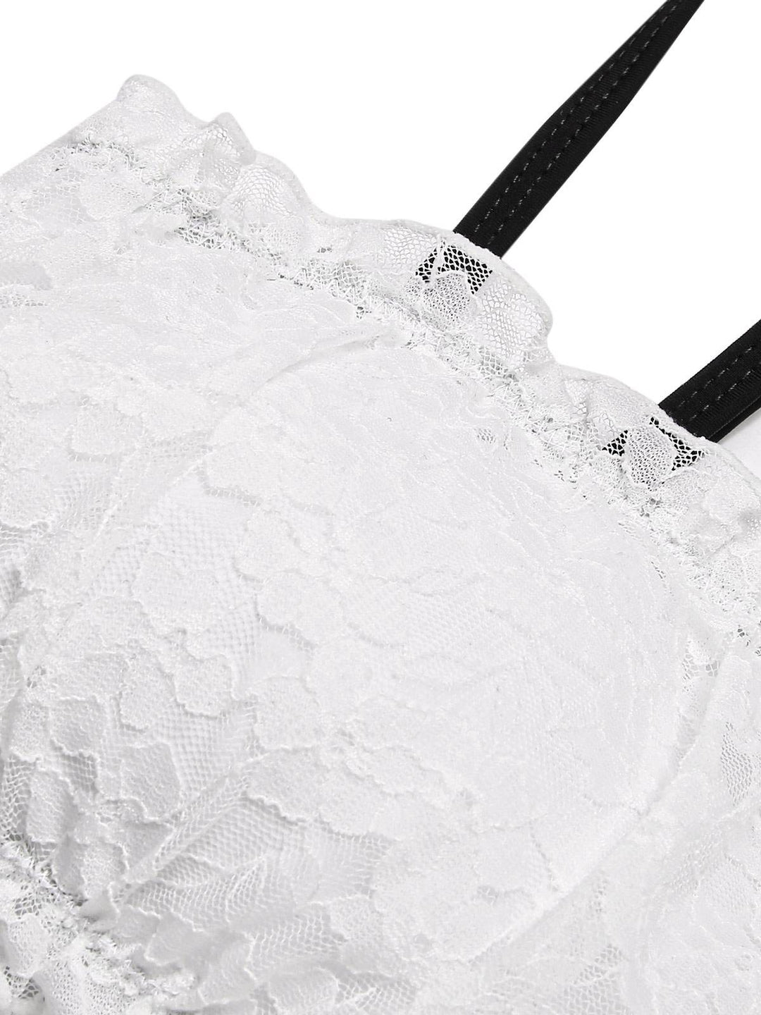 Black &amp; White 1930s Colorblock Lace Bikini Set - vintage fashion, retro style, classic black