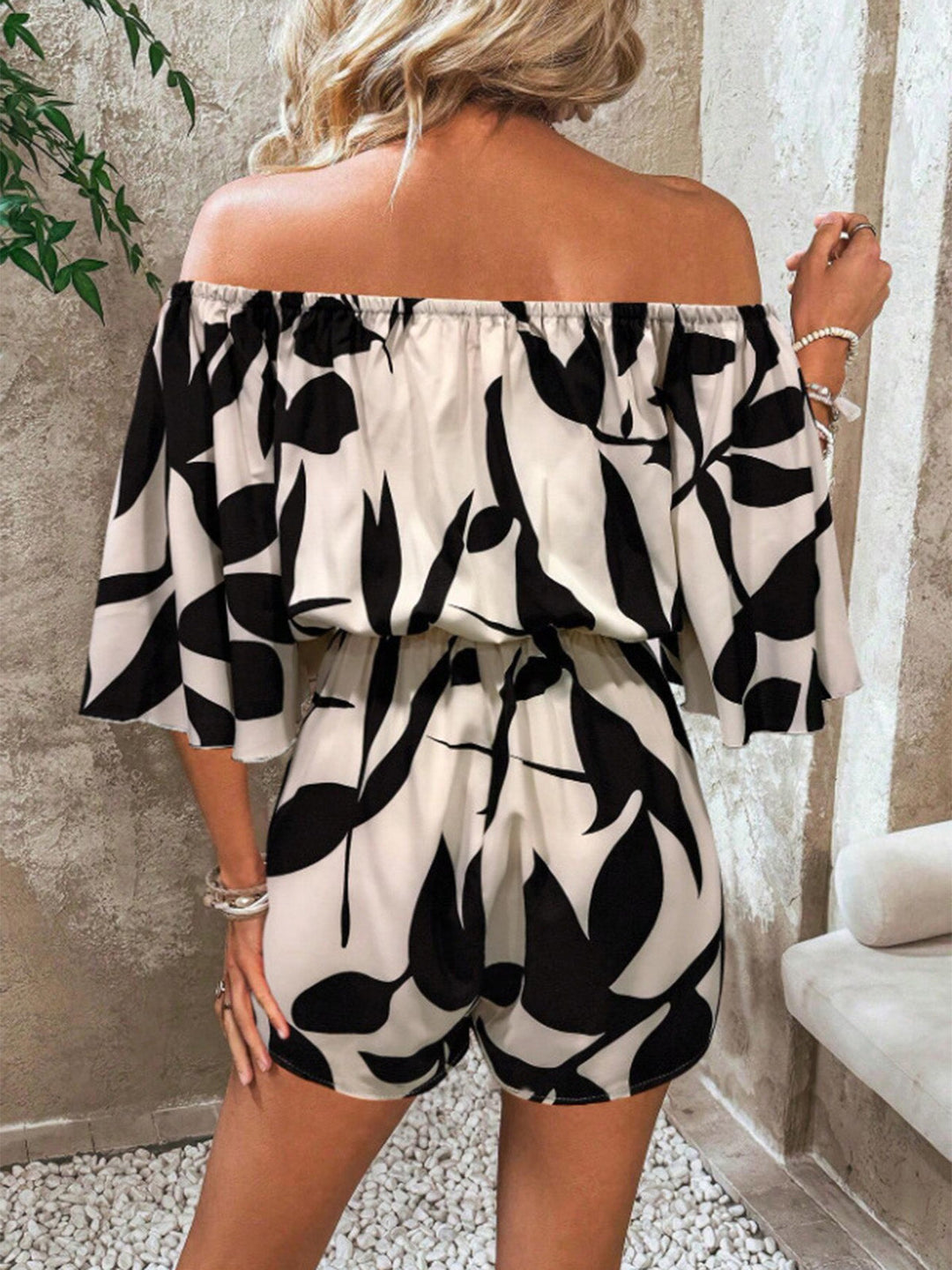 Beige 1950s Floral Vintage Classic Romper 5
