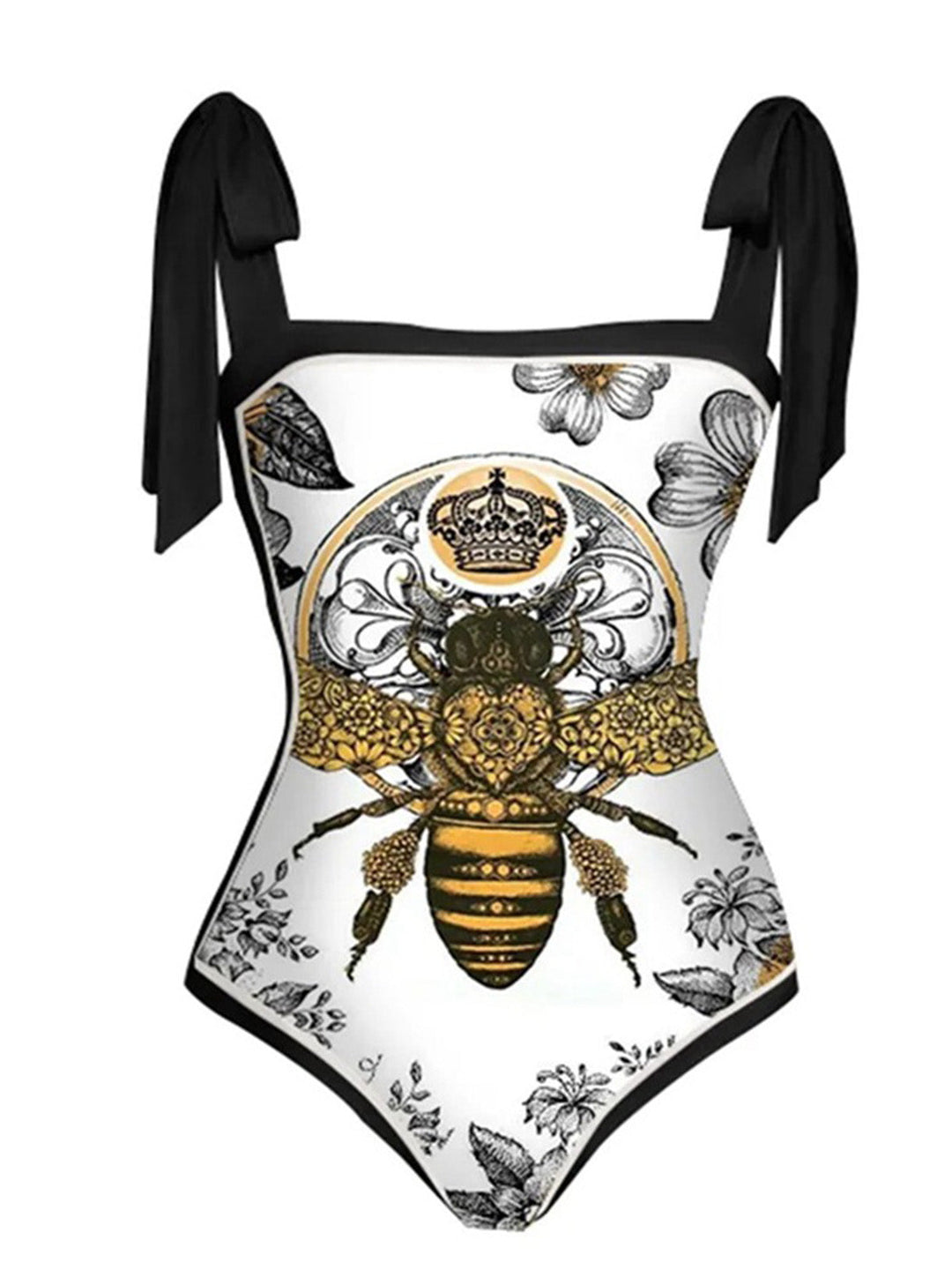 Black &amp; White 1950s Bee Swimsuit &amp; Cover-up — vintage elegance for the modern woman