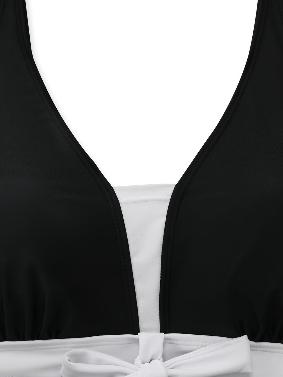 Black Colorblock Tropical Tankini Set 5