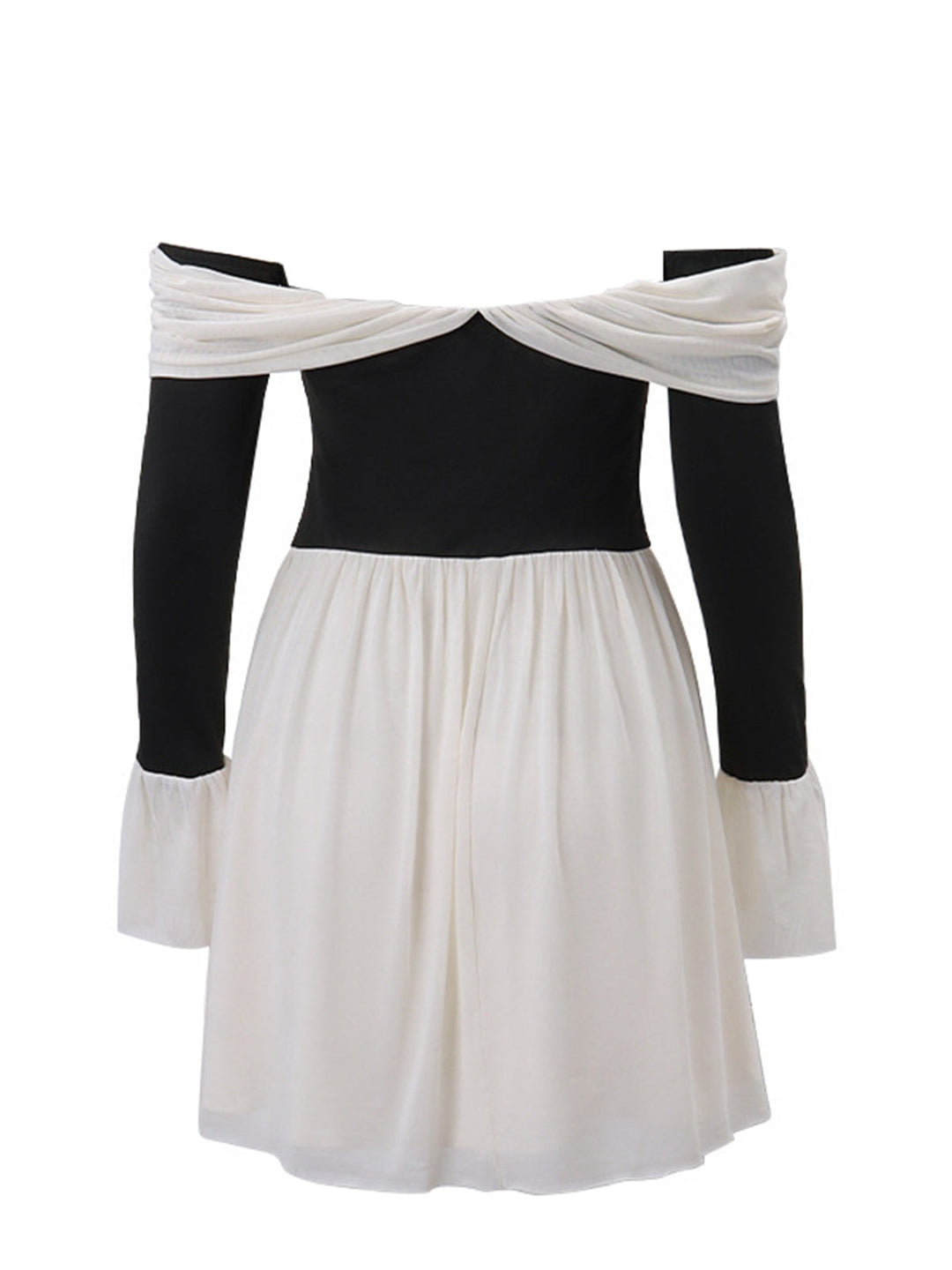 Black &amp; White 1950s Off-Shoulder Skater Dress: where 1950s romance meets her modern spirit