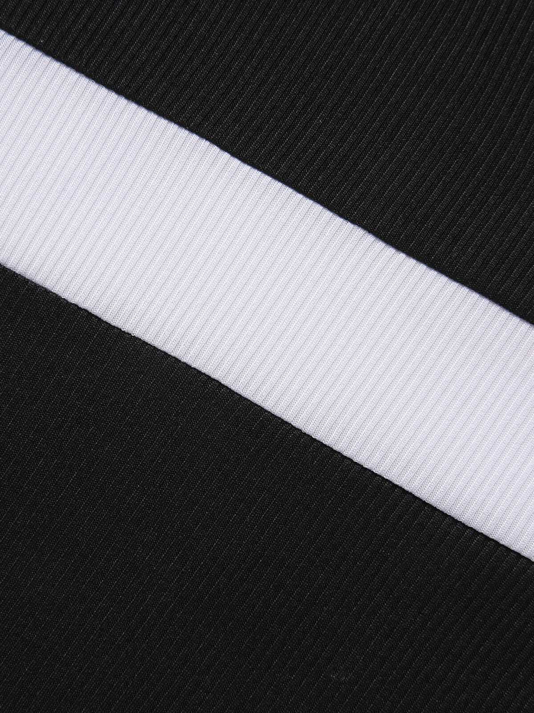 [Plus Size] Black &amp; White 1950s Patchwork Strap Swimsuit, vintage swimsuit, pin-up swimwear - perfect for women who love vintage and retro fashion