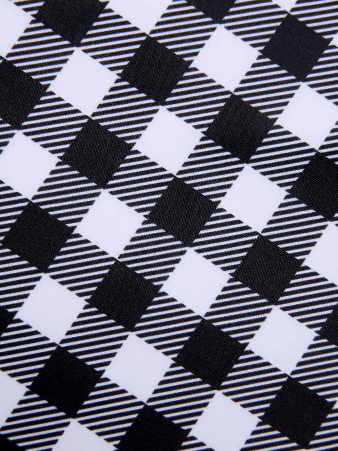 Black &amp; White 1950s Plaid One-Piece Swimsuit, vintage swimsuit, pin-up swimwear - perfect for women who love vintage and retro fashion