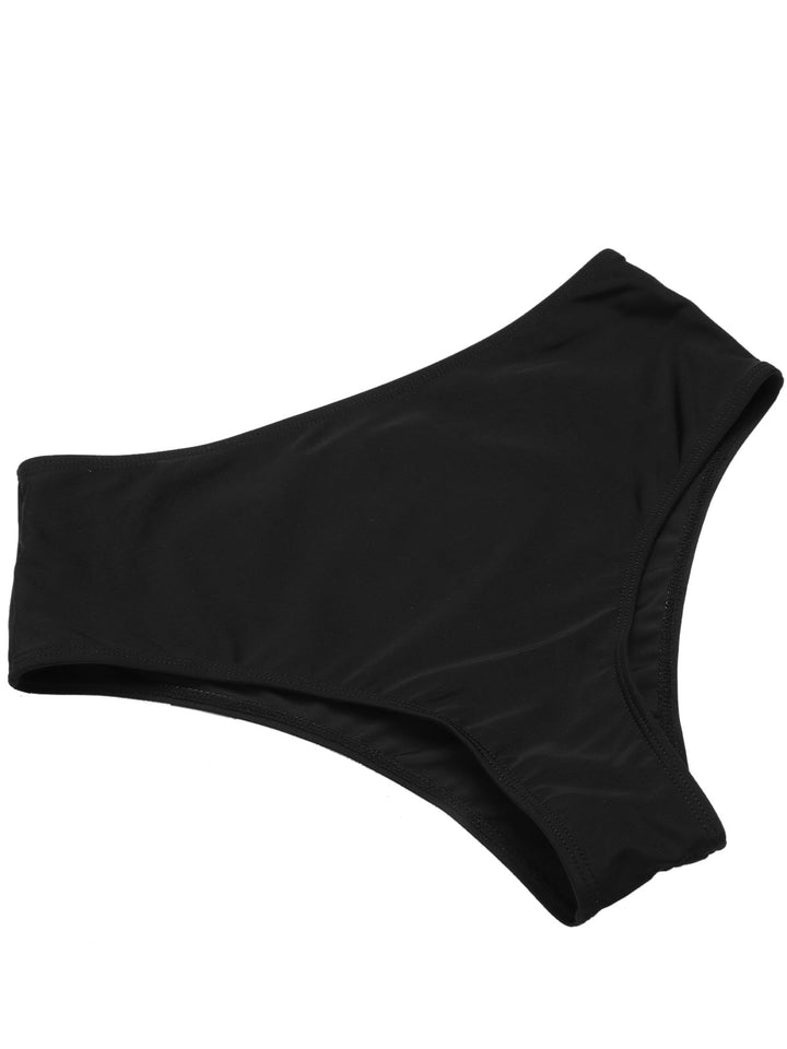 Black &amp; White 1960s Solid Contrast Binding Swimsuit, vintage swimsuit, pin-up swimwear - perfect for women who love vintage and retro fashion